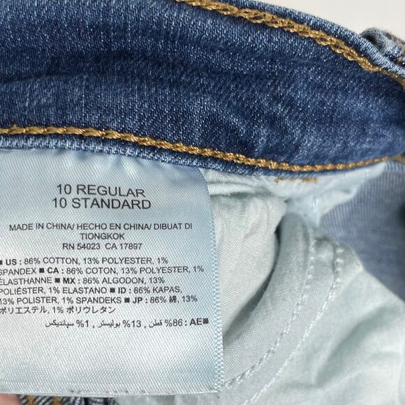 Old Navy Women's Boho Patchwork Distressed Mid-Rise Boyfriend Skinny Jeans Sz10 - Picture 5 of 7